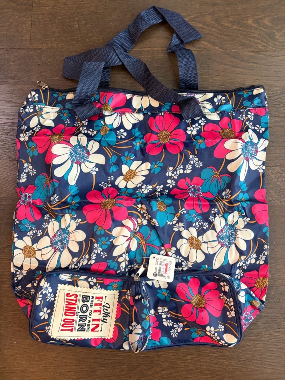 Floral Navy Tote Bag - 🌟BRAND NEW w/Tags